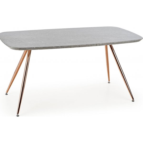Limsa Esstisch 160 cm - Grauer Marmor/Rosgold
