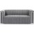 Vogue 2-Sitzer-Sofa aus grauem Samt