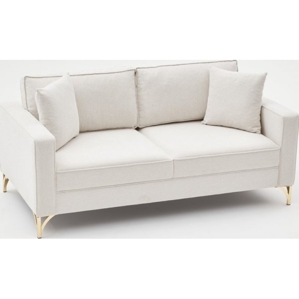 Berlin 2-Sitzer-Sofa - Cremewei/Gold