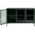 Dobb-Sideboard aus dunkelgrnem Metall mit Glastren