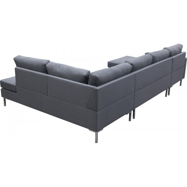 Nova U-Sofa Hellgrauer Stoff - Rechts