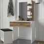 Schminktisch Olivia 72 x 45 cm - Wei/Walnuss