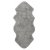 Lockiges Schaffell rund Grau - 135 x 55 cm