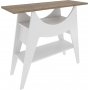 Ese Beistelltisch 100 x 35 cm - Weiß/Walnuss