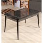 Bendir Esstisch 132-170 x 76,5 cm - Schwarz