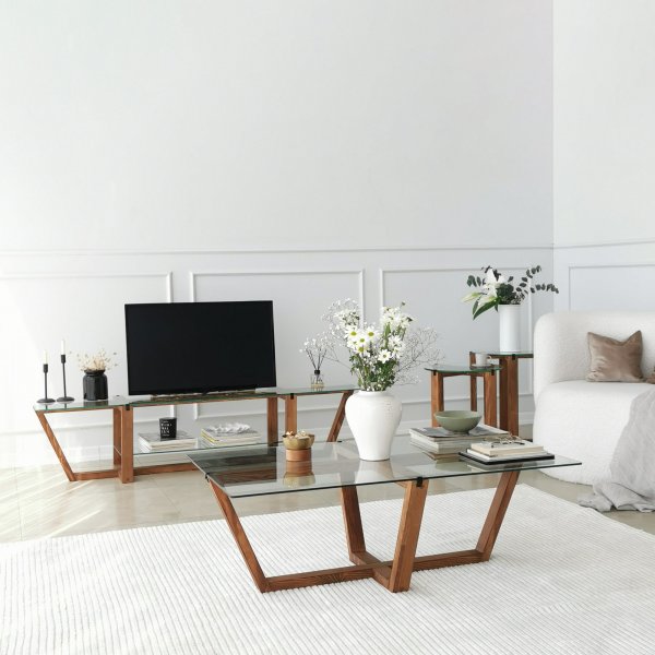 Amalfi Beistelltisch 40/40 cm - Nussbaum