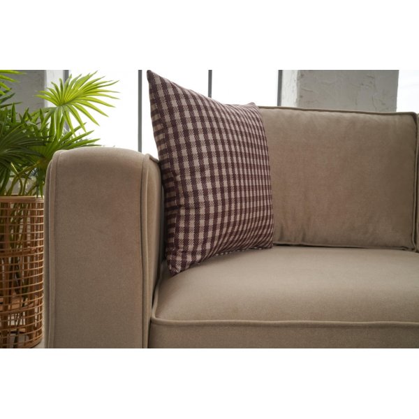 Kale Ecksofa - Cremiger Samt