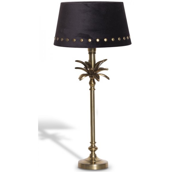 Palmblatt Tischlampe 50cm - Messing