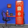 Schreibtisch mit Garderobe und eingebauter Tankstelle - Jede Farbe!