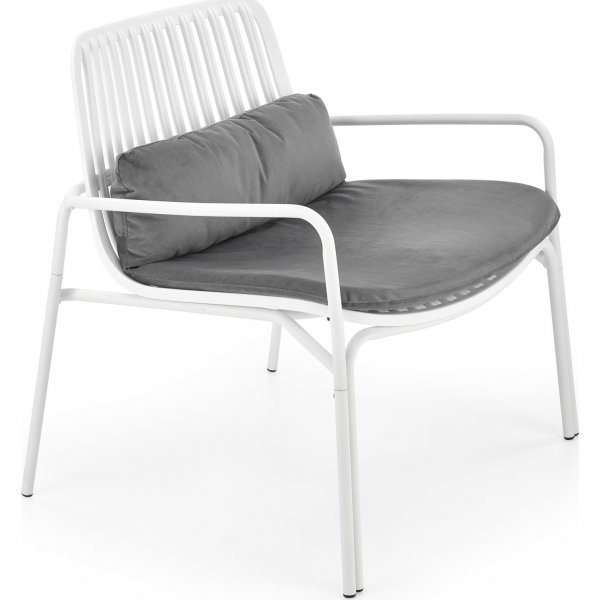 Melby-Sessel - Weiß/Grau Melby-Sessel - Weiß/Grau