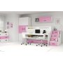Etagenbett Max mit Zustellbett und ausziehbarem Schreibtisch 80 x 200 cm - Beliebige Farbe