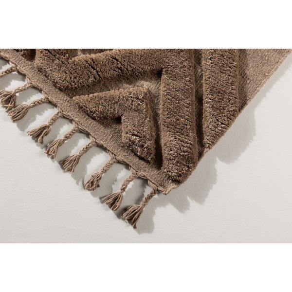 Dahlien-Wollteppich - Dunkelbraun Dahlien-Wollteppich - Dunkelbraun