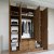 Yaman Kleiderschrank 140 x 45 x 182 cm - Walnuss