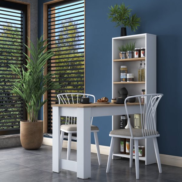 Jalle Esstisch 120 x 54 cm - Nussbaum/weiß Jalle Esstisch 120 x 54 cm - Nussbaum/weiß