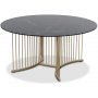 Tiffany Falcon Couchtisch - Messing / schwarzes Marmorglas