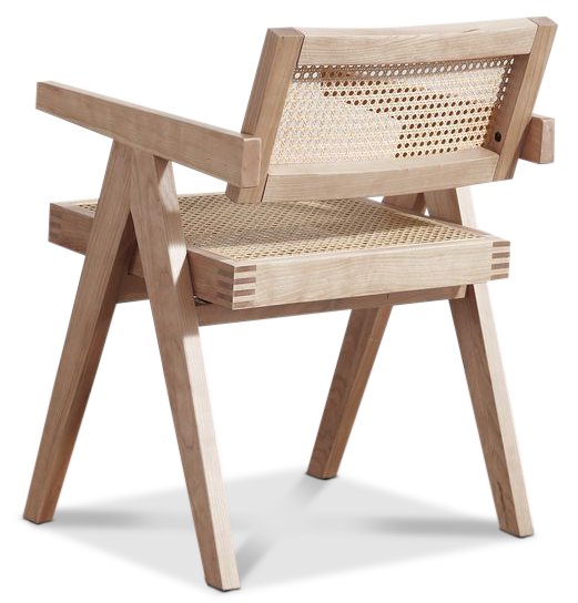 Sara Armlehnstuhl - Whitewash/Rattan + Mbelfe