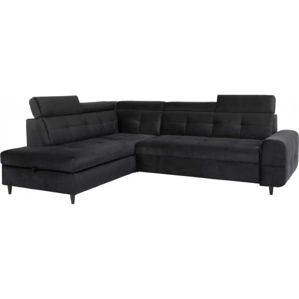 Matras Ecksofa mit offenem Ende links - Schwarz Matras Ecksofa mit offenem Ende links - Schwarz