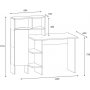 Buggy Schreibtisch 135,9x60 cm - Anthrazit/Eiche