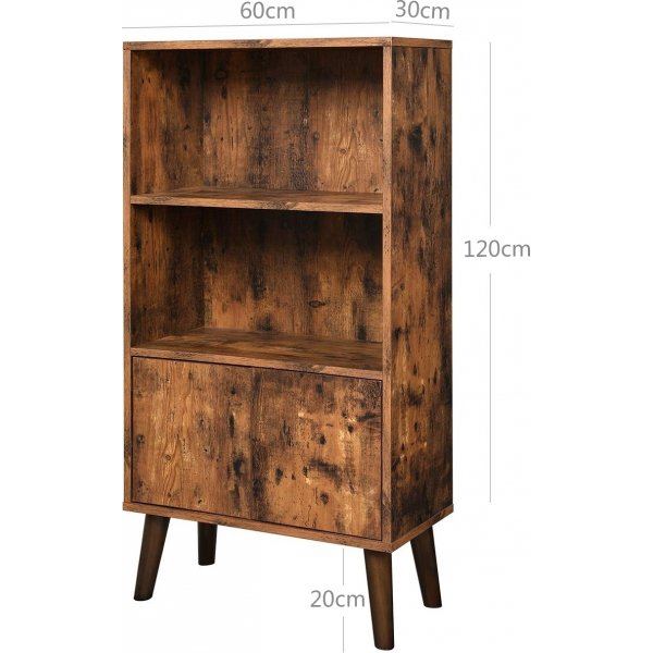 Bcherregal Iggy - Braun/Schwarz