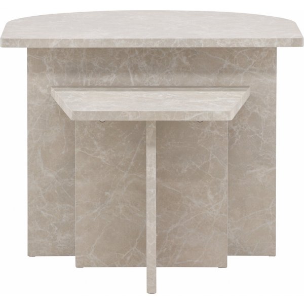 Sala Couchtisch 40/60 x 40/60 cm - Beige Marmoroptik Sala Couchtisch 40/60 x 40/60 cm - Beige Marmoroptik