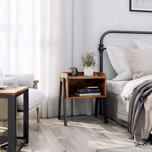 Sakarias Beistelltisch 46 x 35 cm - Braun/Schwarz