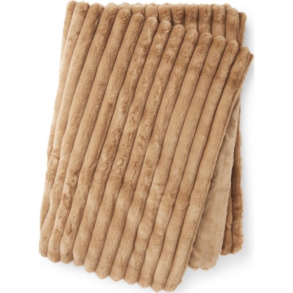 Gestreiftes Plaid Cognac - 120 x 180 cm Gestreiftes Plaid Cognac - 120 x 180 cm