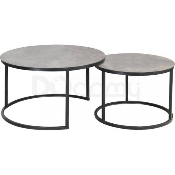 Harrisburg Couchtisch 80 x 80 cm - Grau/Schwarz