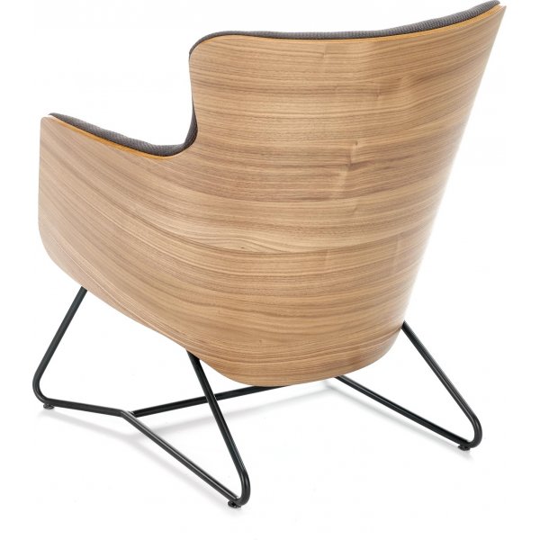 Sessel Relax - Grau & Walnuss Sessel Relax - Grau & Walnuss