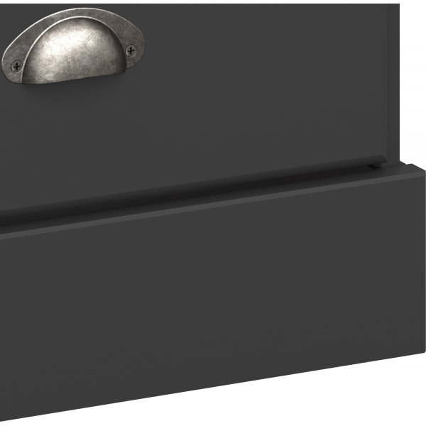 Nola Nachttisch - Schwarz/Beige