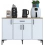 Jericho Sideboard 136 - Wei/Walnuss