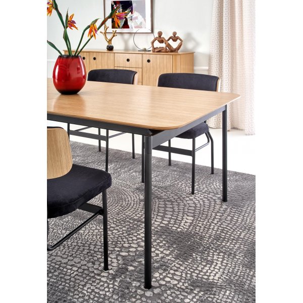 Giga Esstisch 170-250 cm - Eiche/schwarz Giga Esstisch 170-250 cm - Eiche/schwarz