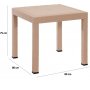 Meco Outdoor-Essgruppe mit Sesseln - Cappuccino