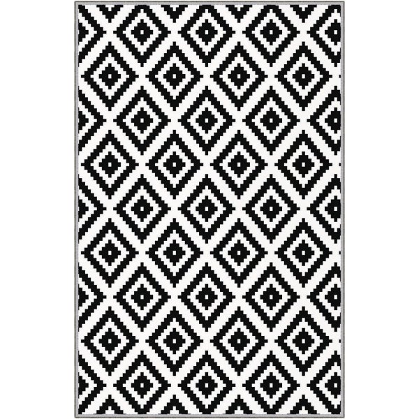 Intersect-Teppich 120 x 180 cm - Schwarz/Wei