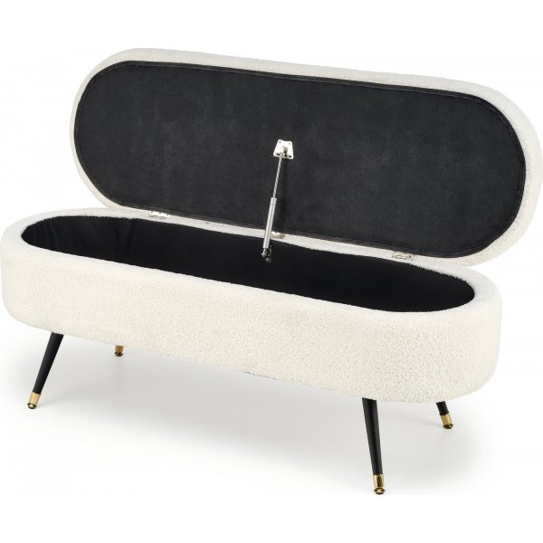 Bank mit Stauraum, cremeweiß, 120 cm breit Bank mit Stauraum, cremeweiß, 120 cm breit