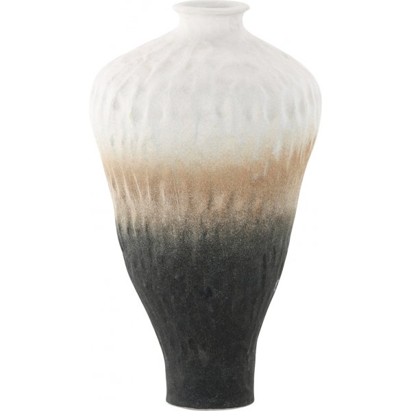 Scheibenvase 16 x 29 cm - Beige/Grau/Weiß Scheibenvase 16 x 29 cm - Beige/Grau/Weiß