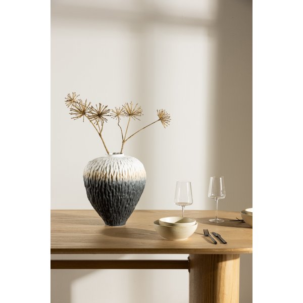 Scheibenvase 29 x 34 cm - Beige/Grau/Weiß Scheibenvase 29 x 34 cm - Beige/Grau/Weiß