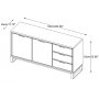 Zusammengebautes Livia-Sideboard aus Eichenholz