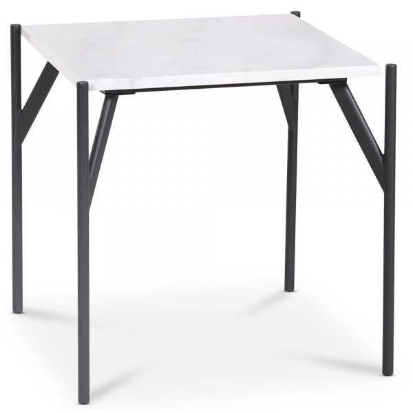 Accent Couchtisch 50 - Weißer Marmor / Schwarz