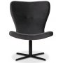 Milano Designer-Sessel - Dunkelgrau (Samt) / Schwarz + Fleckentferner fr Mbel