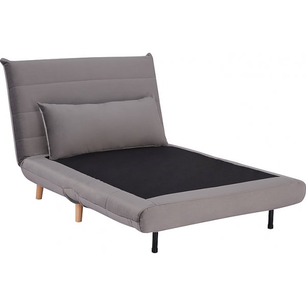 Spike-Sessel aus grauem Samt