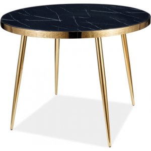 Calvin Esstisch 100 cm - Schwarz/Gold