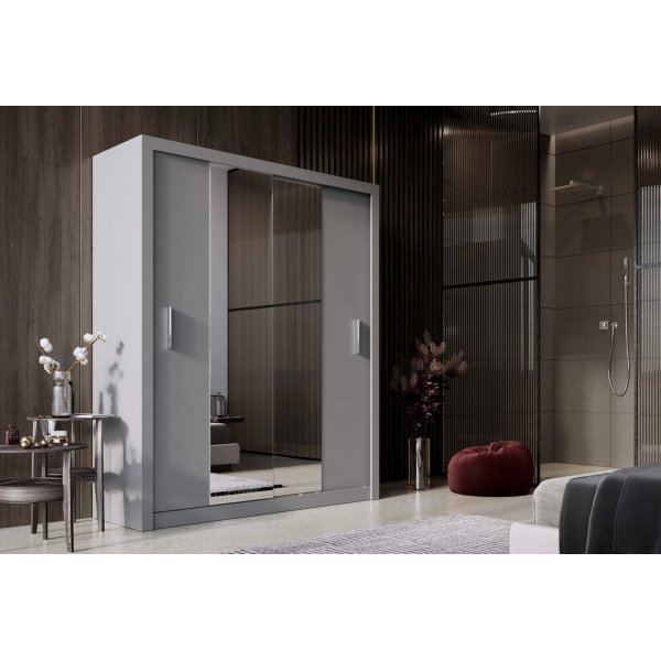 Einar Kleiderschrank 3 - Grau