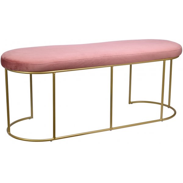 Montecarlo Sitzbank - Messing / Rosa (Samt)