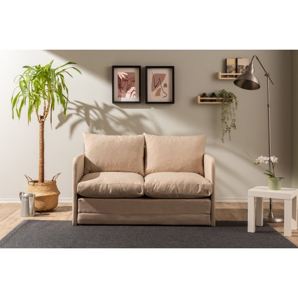 Saga 2-Sitzer-Schlafsofa - Beige Saga 2-Sitzer-Schlafsofa - Beige