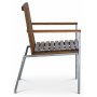 Alva Essgruppe 250x90 cm inkl. 6 Sthlen - Teak/galvanisiertes Metall