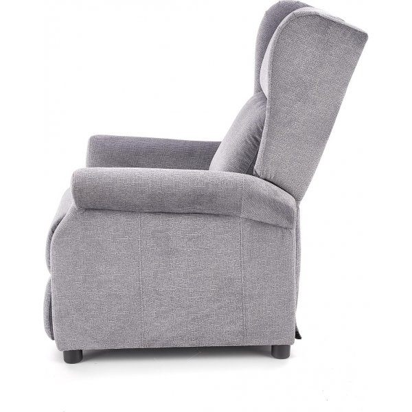 Massagesessel aus grauem Stoff Massagesessel aus grauem Stoff