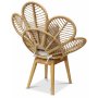 Peacock Loungesessel mit Kissen - Natur