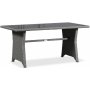 Davenport Terrassengruppe mit Tisch (Kunstrattan) Links - Grau