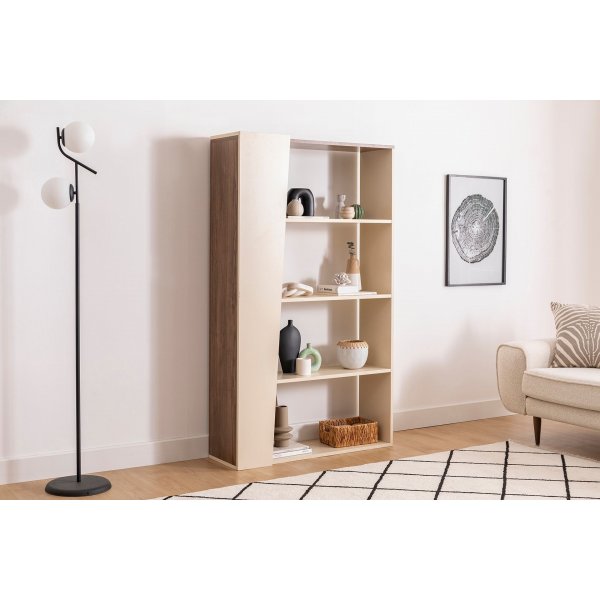 Clark B�cherregal - Walnuss/Beige