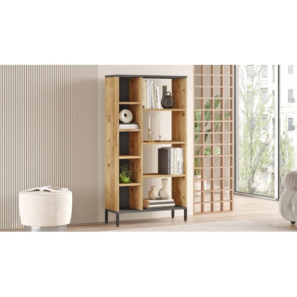 Rialto Bcherregal - Kiefer/Anthrazit